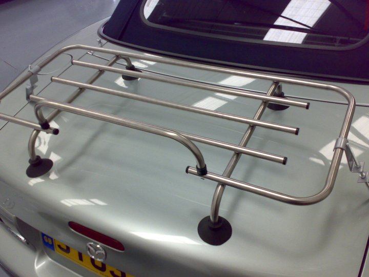 classic chrome car luggage rack 1960's style